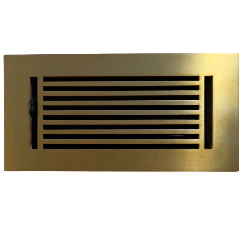Prima Decorative Hardware Cast Aluminum Floor Register 4x10 Gold Model VR109